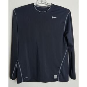 Nike Pro Combat DRI FIT Fitted Performance Shirt Black Men's XL